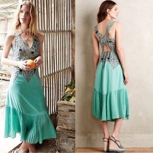 Anthropologie Maeve Canyon Creek Turquoise Dress